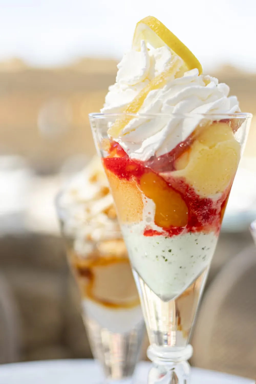 glace fraise chantilly basilic